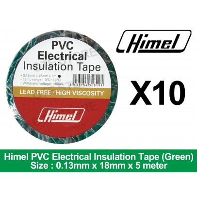 0.13MM X 18MM 5MM PVC TAPE (GREEN) [HIMEL]